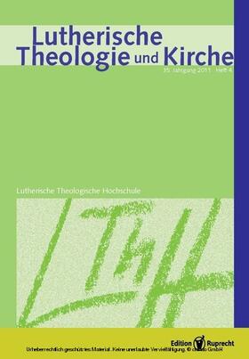 Barnbrock / Behrens / Klän |  Lutherische Theologie und Kirche | eBook | Sack Fachmedien