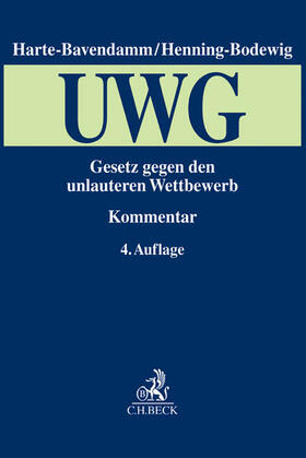 Harte-Bavendamm / Henning-Bodewig |  Gesetz gegen den unlauteren Wettbewerb UWG - Vorauflage, kann leichte Gebrauchsspuren aufweisen. Sonderangebot ohne Rückgaberecht. Nur so lange der Vorrat reicht. | Buch |  Sack Fachmedien