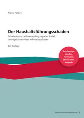 Pardey |  Der Haushaltsführungsschaden - Mängelexemplar, kann leichte Gebrauchsspuren aufweisen. Sonderangebot ohne Rückgaberecht. Nur so lange der Vorrat reicht. | Buch |  Sack Fachmedien