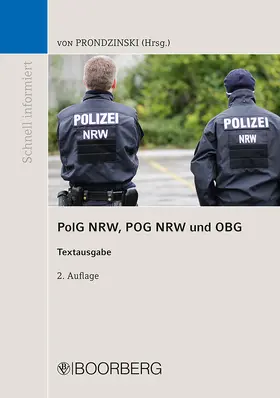 Prondzinski |  PolG NRW, POG NRW und OBG - Mängelexemplar, kann leichte Gebrauchsspuren aufweisen. Sonderangebot ohne Rückgaberecht. Nur so lange der Vorrat reicht. | Buch |  Sack Fachmedien