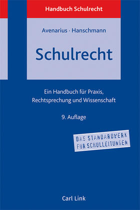 Avenarius / Hanschmann | Schulrecht - Mängelexemplar, kann leichte Gebrauchsspuren aufweisen. Sonderangebot ohne Rückgaberecht. Nur so lange der Vorrat reicht. | Buch | 200-510592784-7 | sack.de