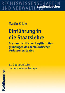 Kriele |  Einführung in die Staatslehre. - Vorauflage, kann leichte Gebrauchsspuren aufweisen. Sonderangebot ohne Rückgaberecht. Nur so lange der Vorrat reicht. | Buch |  Sack Fachmedien