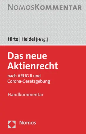 Hirte / Heidel |  Das neue Aktienrecht - Mängelexemplar, kann leichte Gebrauchsspuren aufweisen. Sonderangebot ohne Rückgaberecht. Nur so lange der Vorrat reicht. | Buch |  Sack Fachmedien