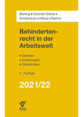 Bolwig / Conrad-Giese / Groskreutz |  Behindertenrecht in der Arbeitswelt - Vorauflage, kann leichte Gebrauchsspuren aufweisen. Sonderangebot ohne Rückgaberecht. Nur so lange der Vorrat reicht. | Buch |  Sack Fachmedien