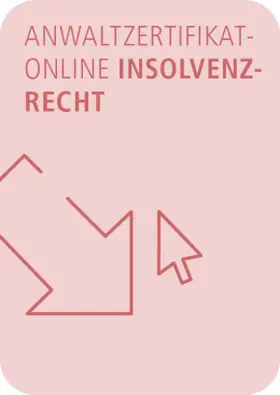  AnwaltZertifikatOnline Insolvenzrecht | Datenbank |  Sack Fachmedien