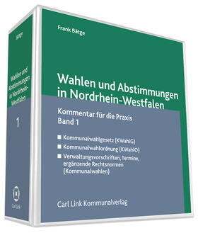 Bätge |  Wahlen und Abstimmungen in Nordrhein-Westfalen - Kommentar | Datenbank |  Sack Fachmedien