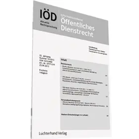  IÖD - Informationsdienst Öffentliches Dienstrecht | Datenbank |  Sack Fachmedien