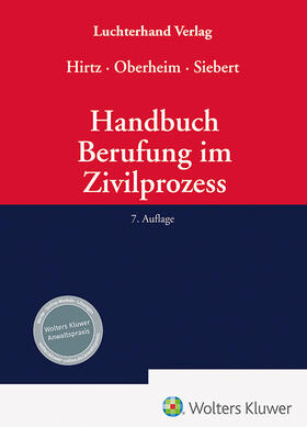 Hirtz u.a. |  Handbuch Berufung im Zivilprozess | Datenbank |  Sack Fachmedien