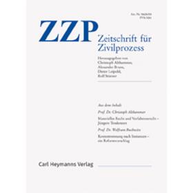 ZZP - Zeitschrift für Zivilprozess | Carl Heymanns Verlag | Datenbank | sack.de