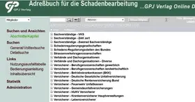  Adressbuch für die Schadenbearbeitung - online | Datenbank |  Sack Fachmedien