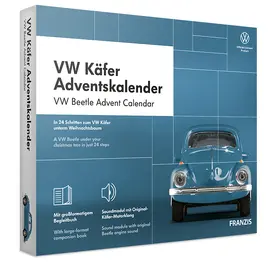 Franzis Verlag |  FRANZIS 67098 - VW Käfer Adventskalender, blau, Metall Modellbausatz im Maßstab 1:43, inkl. Soundmodul und 52-seitigem Begleitbuch | Sonstiges |  Sack Fachmedien