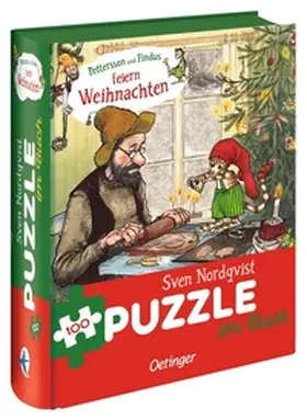 Nordqvist |  Pettersson und Findus feiern Weihnachten. Puzzle im Buch. 100 Teile | Sonstiges |  Sack Fachmedien