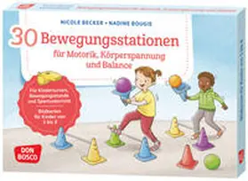 Becker |  30 Bewegungsstationen für Motorik, Körperspannung und Balance. Bildkarten für Kinder von 3 bis 8 | Buch |  Sack Fachmedien