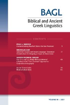 Porter / O’Donnell |  Biblical and Ancient Greek Linguistics, Volume 10 | eBook | Sack Fachmedien