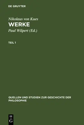 Nikolaus von Kues / Wilpert |  Werke | eBook | Sack Fachmedien