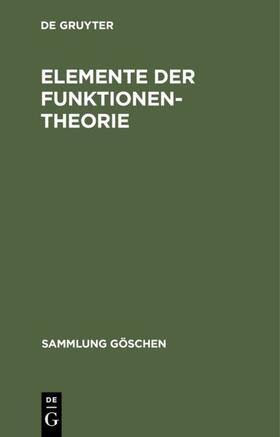  Elemente der Funktionentheorie | eBook | Sack Fachmedien