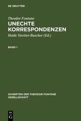 Fontane / Streiter-Buscher |  Unechte Korrespondenzen | eBook | Sack Fachmedien