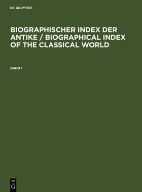  Biographischer Index der Antike | eBook | Sack Fachmedien