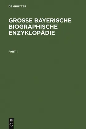 Körner |  Große Bayerische Biographische Enzyklopädie | eBook | Sack Fachmedien