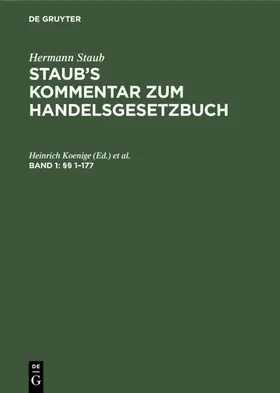 Koenige / Pinner / Bondi |  §§ 1–177 | eBook | Sack Fachmedien