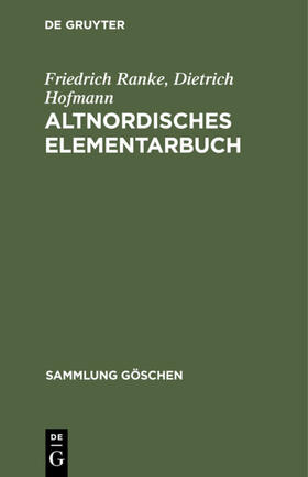 Ranke / Hofmann |  Altnordisches Elementarbuch | eBook | Sack Fachmedien