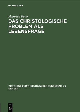 Peter |  Das christologische Problem als Lebensfrage | eBook | Sack Fachmedien