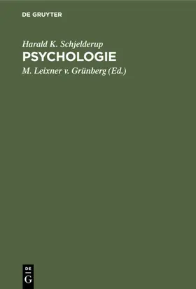 Schjelderup / Grünberg |  Psychologie | eBook | Sack Fachmedien