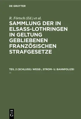 Förtsch / Leoni |  Wege-, Strom- u. Bahnpolizei ... | eBook | Sack Fachmedien