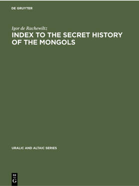 Rachewiltz |  Index to the Secret History of the Mongols | eBook | Sack Fachmedien