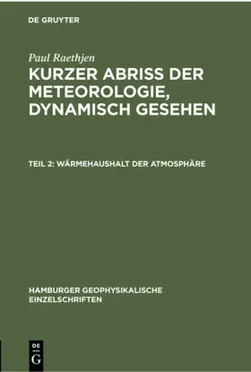 Raethjen |  Wärmehaushalt der Atmosphäre | eBook | Sack Fachmedien