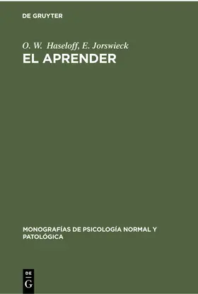 Haseloff / Jorswieck |  El aprender | eBook | Sack Fachmedien