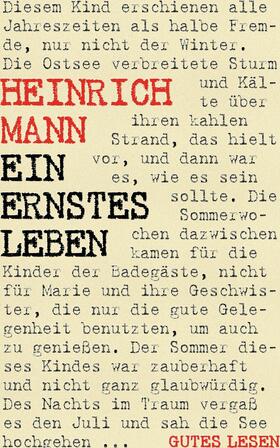 Mann | Ein ernstes Leben | E-Book | sack.de