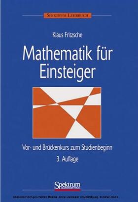 Fritzsche | Mathematik für Einsteiger | E-Book | sack.de