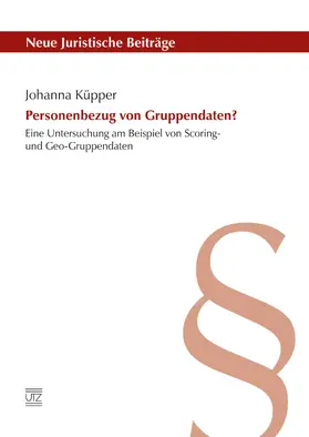 Küpper |  Personenbezug von Gruppendaten? | eBook | Sack Fachmedien