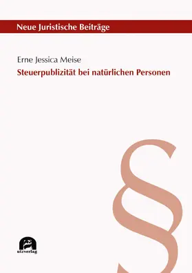 Meise |  Steuerpublizität bei natürlichen Personen | eBook | Sack Fachmedien