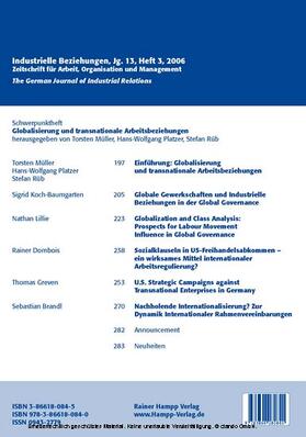 Müller / Platzer / Rüb |  Globalisierung und transnationale Arbeitsbeziehungen | eBook | Sack Fachmedien
