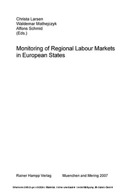 Larsen / Mathejczyk |  Monitoring of Regional Labour Markets in European States | eBook | Sack Fachmedien