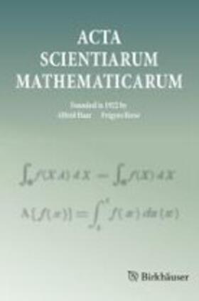  Acta Scientiarum Mathematicarum | Zeitschrift |  Sack Fachmedien