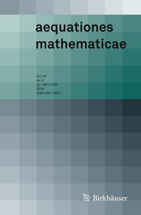  Aequationes mathematicae | Zeitschrift |  Sack Fachmedien