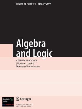  Algebra and Logic | Zeitschrift |  Sack Fachmedien