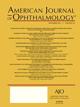 Editor-in-Chief: Richard Parrish II, MD |  American Journal of Ophthalmology | Zeitschrift |  Sack Fachmedien