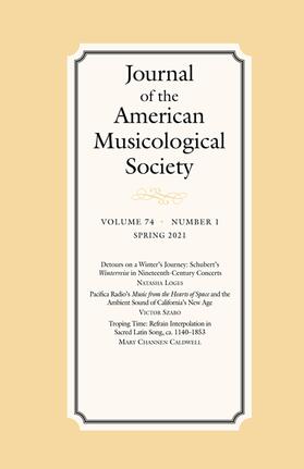  Journal of the American Musicological Society | Zeitschrift |  Sack Fachmedien