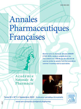 Organe officiel de l'Académie Nationale de Pharmacie |  Annales Pharmaceutiques Francaises | Zeitschrift |  Sack Fachmedien