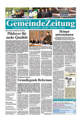 Bayerische GemeindeZeitung | Verlag Bayerische Kommunalpresse | Zeitschrift | sack.de
