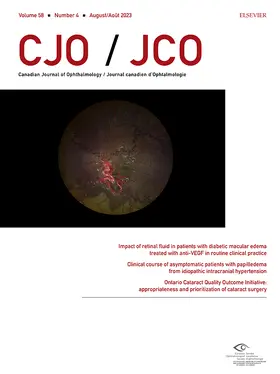 Editor-in-Chief: Phil Hooper, MD, FRCSC |  Canadian Journal of Ophthalmology | Zeitschrift |  Sack Fachmedien