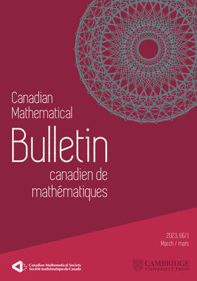  Canadian Mathematical Bulletin | Zeitschrift |  Sack Fachmedien