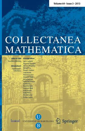  Collectanea Mathematica | Zeitschrift |  Sack Fachmedien