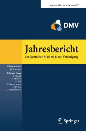 Editor-in-Chief: Guido Schneider |  Jahresbericht der Deutschen Mathematiker-Vereinigung | Zeitschrift |  Sack Fachmedien