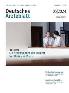 Bundesärztekammer und Kassenärztliche Bundesvereinigung |  Deutsches Ärzteblatt | Zeitschrift |  Sack Fachmedien