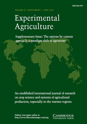  Experimental Agriculture | Zeitschrift |  Sack Fachmedien